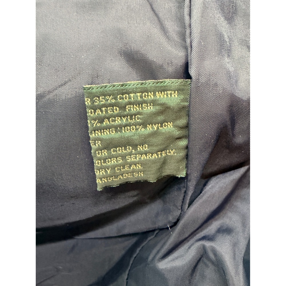Vintage Totes Forest Green Hooded Parka Jacket Plaid Lined Mens Large Utility - Picture 4 of 5